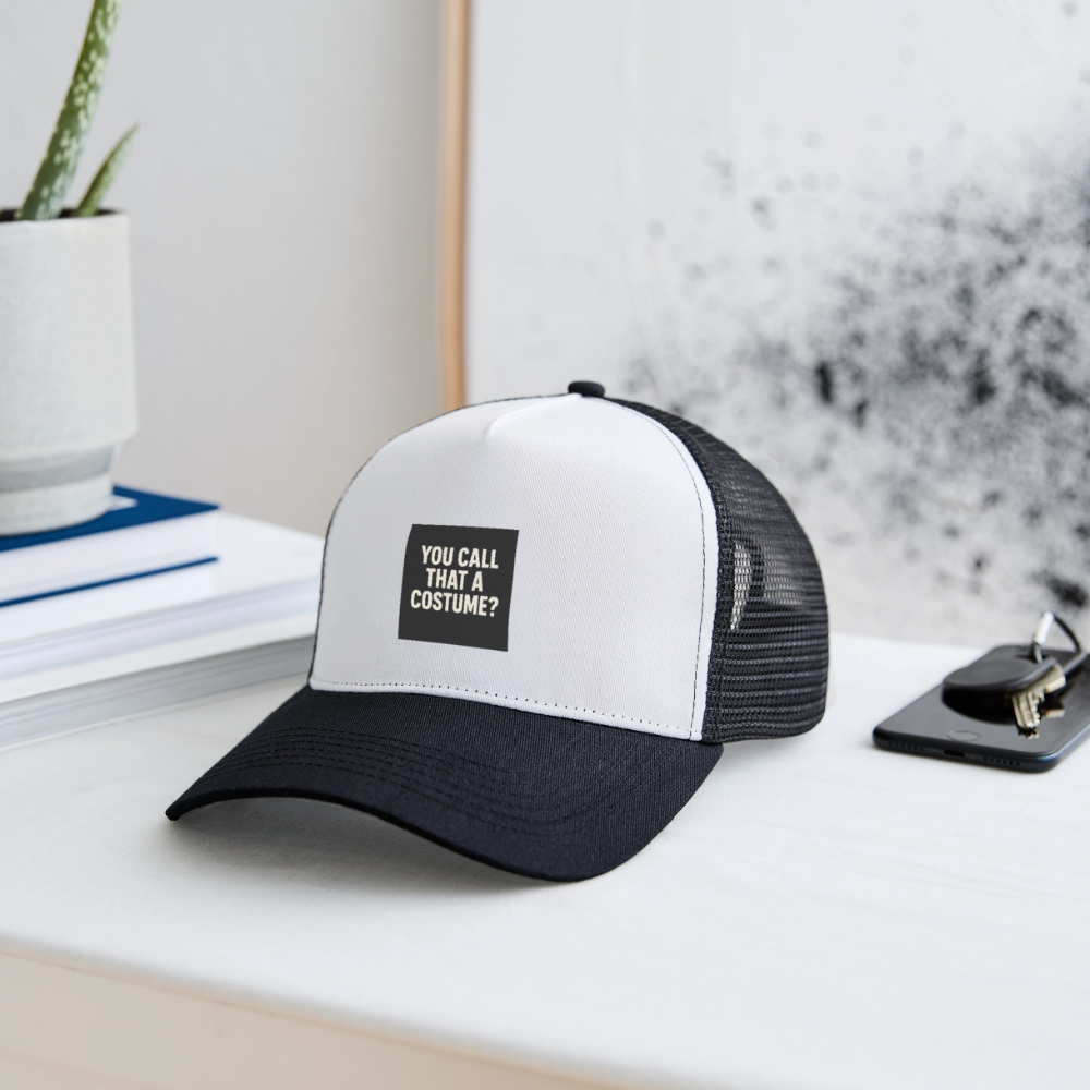 YOU CALL THAT A COSTUME CAP - white/black