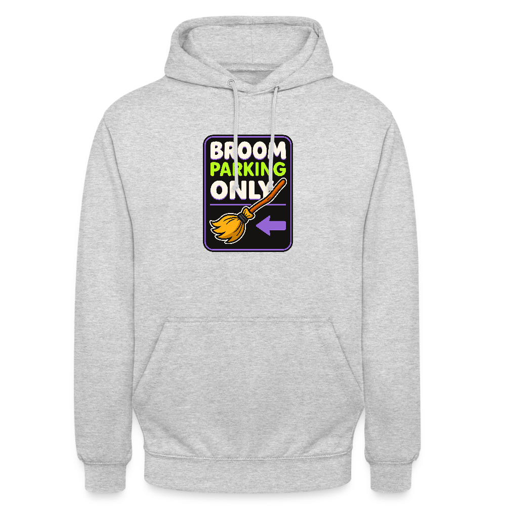 BROOM PARKING ONLY HOODIE - light heather grey