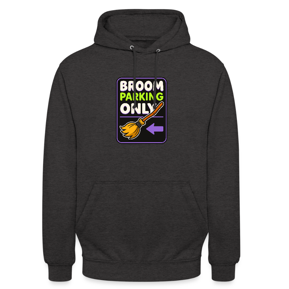 BROOM PARKING ONLY HOODIE - charcoal grey