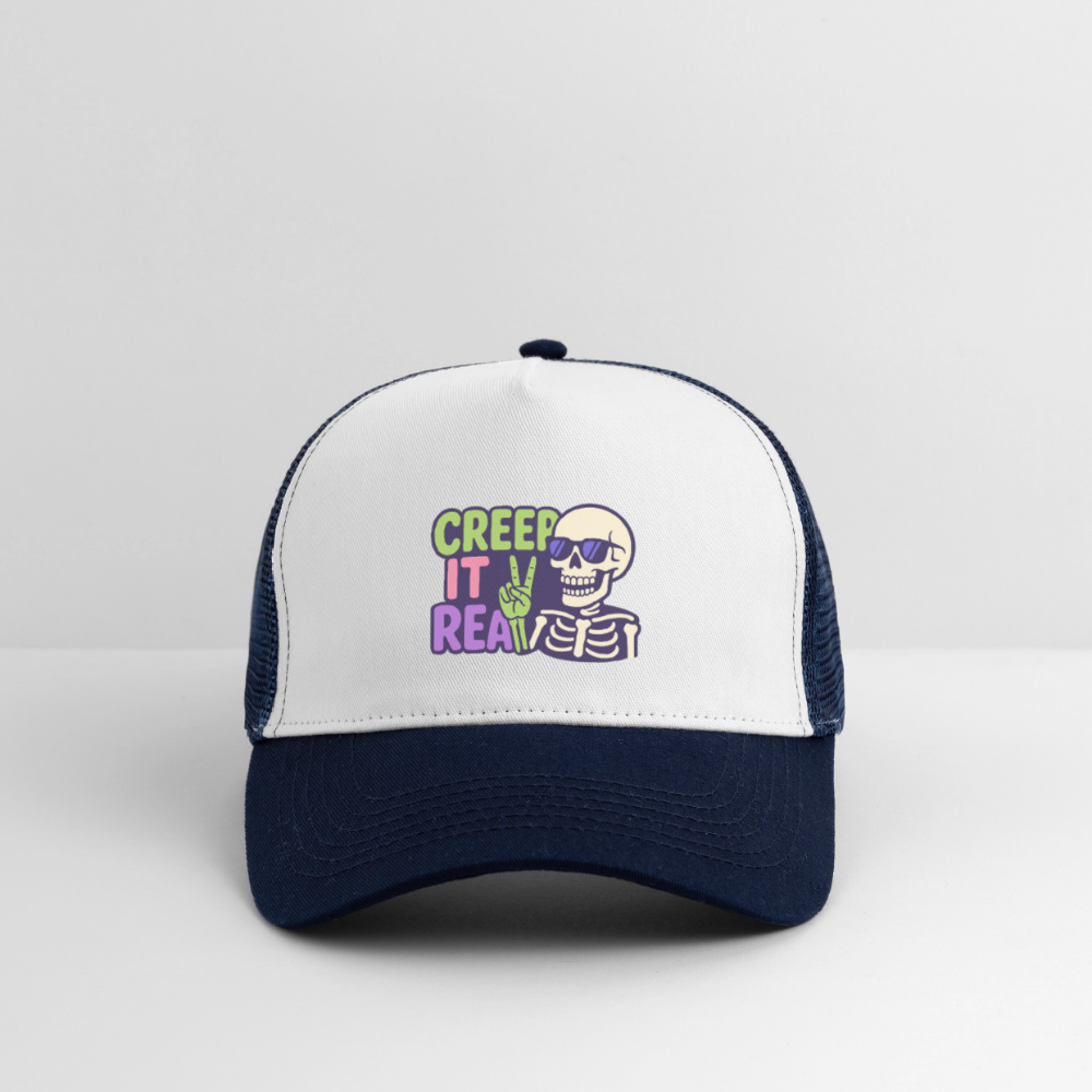 CREEP IT REAL CAP - white/navy