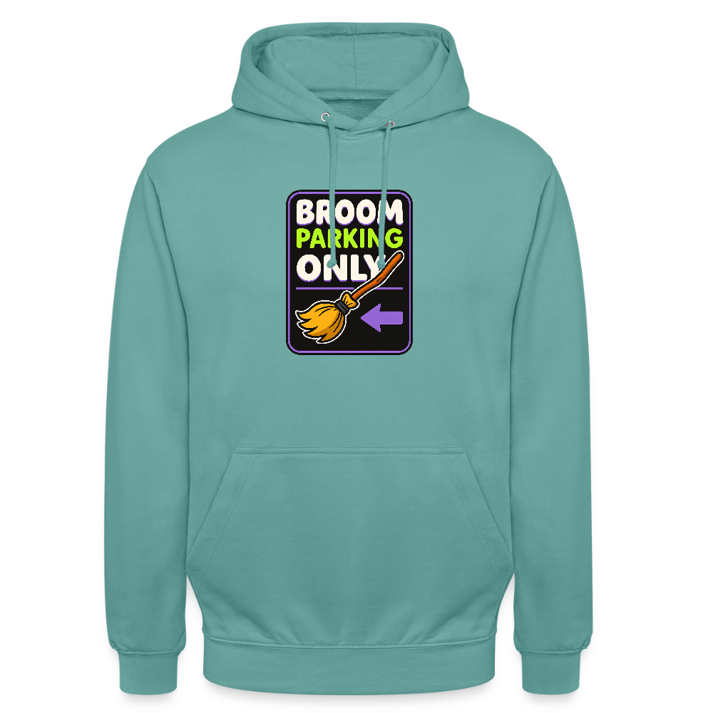 BROOM PARKING ONLY HOODIE - pastel turquoise
