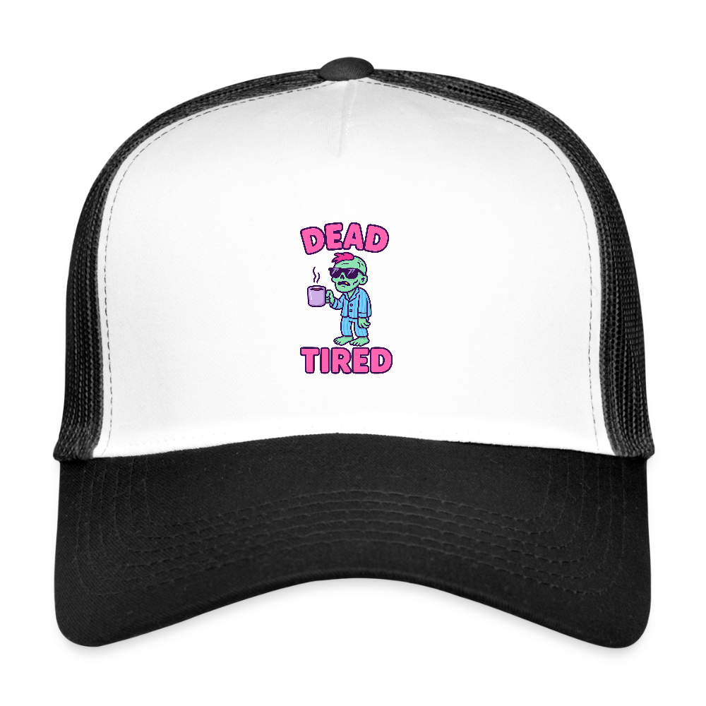 DEAD TIRED CAP - white/black