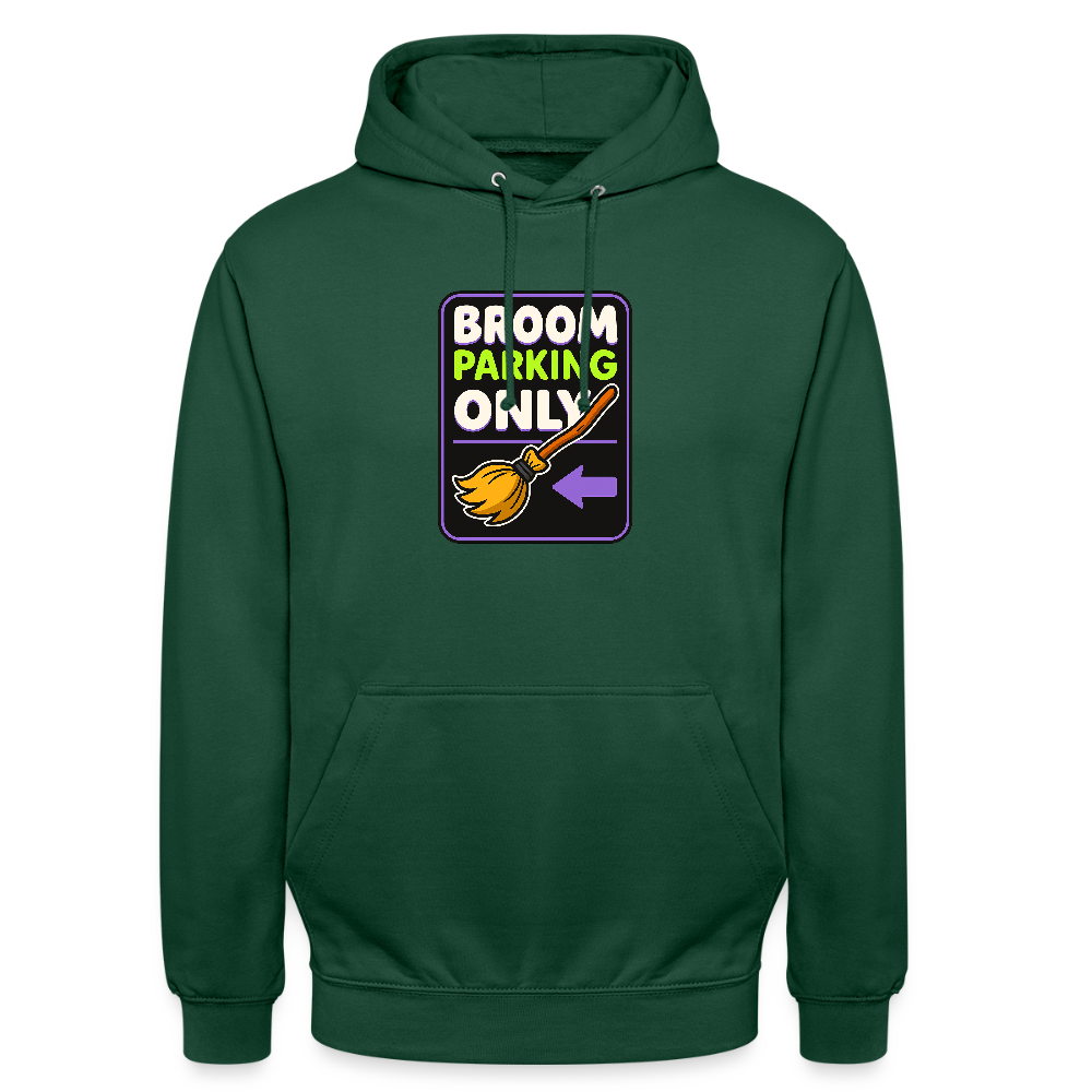 BROOM PARKING ONLY HOODIE - bottle green