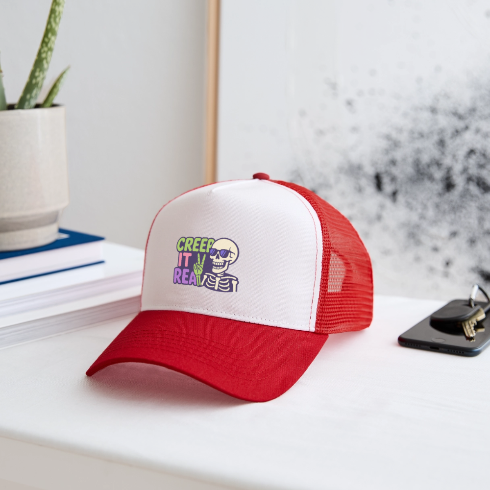 CREEP IT REAL CAP - white/red