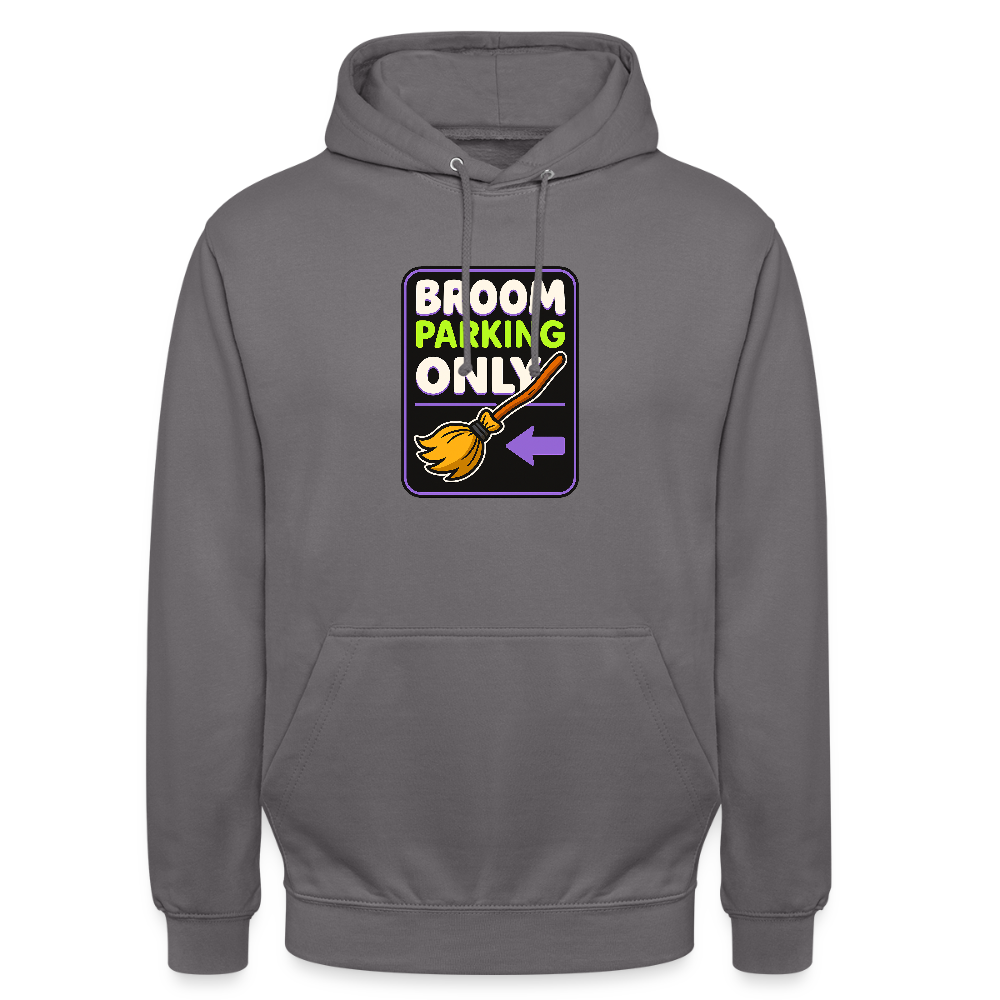 BROOM PARKING ONLY HOODIE - elephant grey