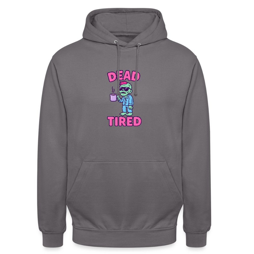 DEAD TIRED HOODIE - elephant grey
