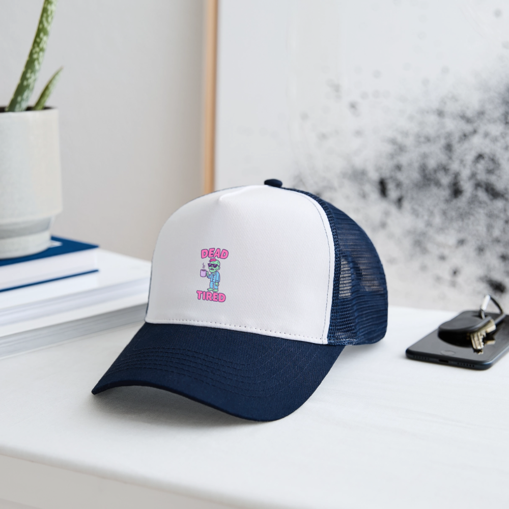 DEAD TIRED CAP - white/navy