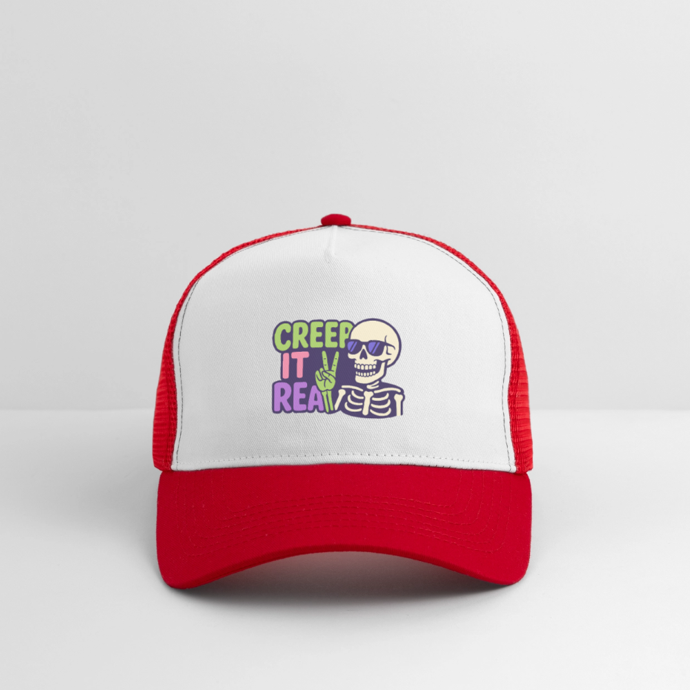 CREEP IT REAL CAP - white/red