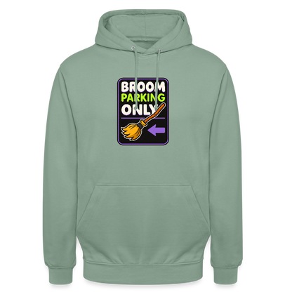 BROOM PARKING ONLY HOODIE - steel green
