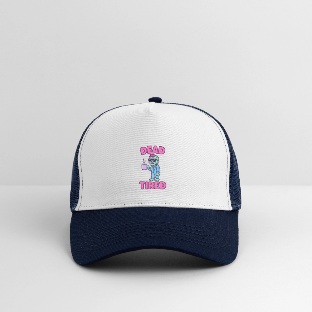 DEAD TIRED CAP - white/navy