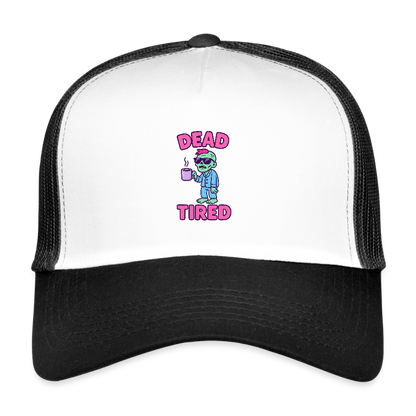 DEAD TIRED CAP - white/black