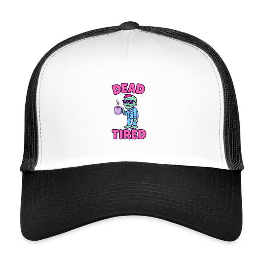 DEAD TIRED CAP - white/black