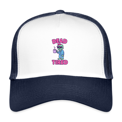 DEAD TIRED CAP - white/navy