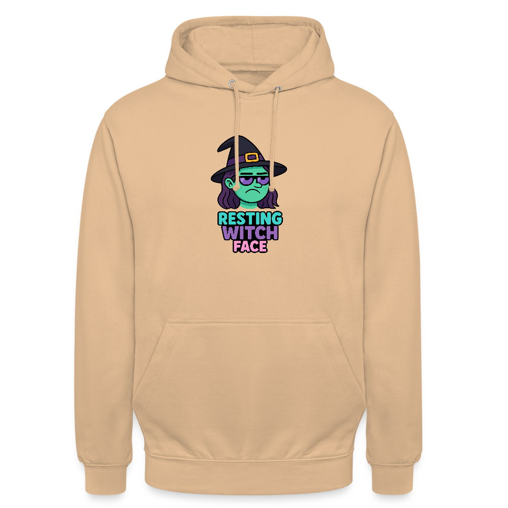 RESTING WITCH FACE HOODIE - peach