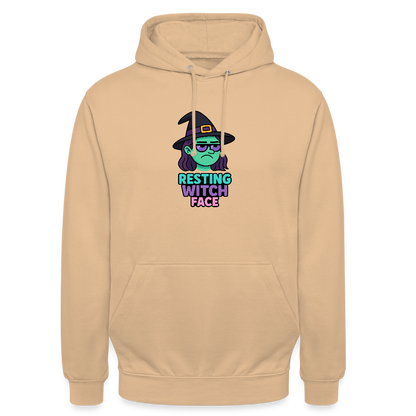 RESTING WITCH FACE HOODIE - peach