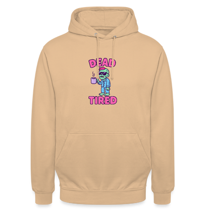 DEAD TIRED HOODIE - peach