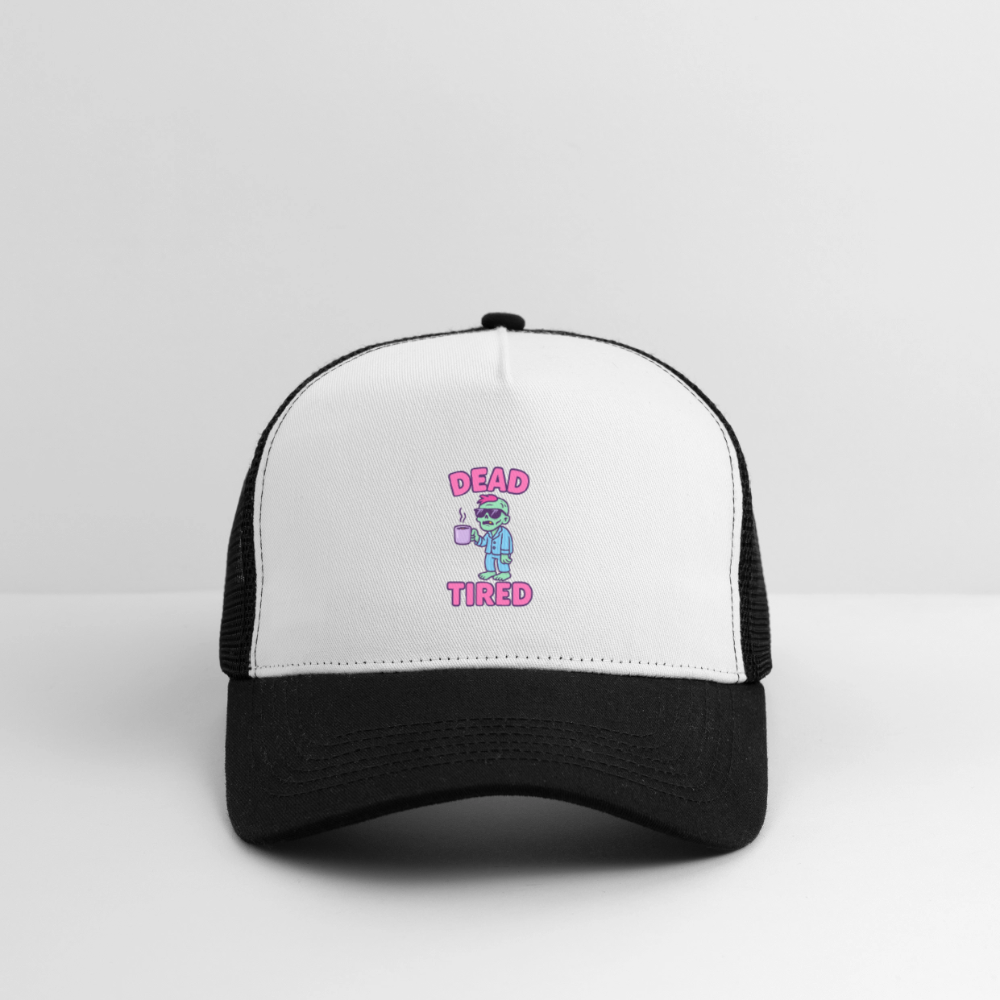 DEAD TIRED CAP - white/black
