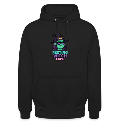 RESTING WITCH FACE HOODIE - black