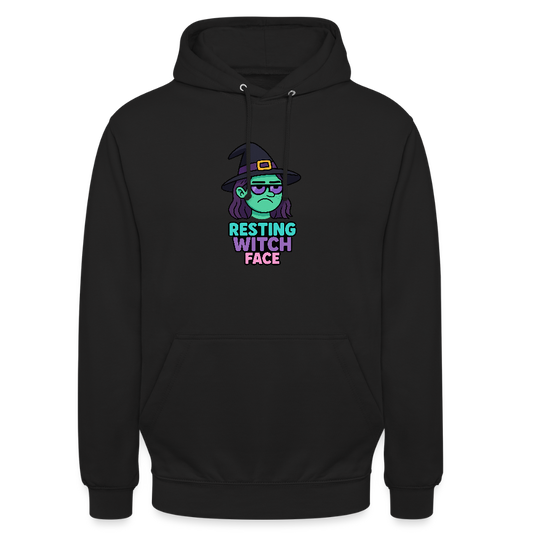 RESTING WITCH FACE HOODIE - black