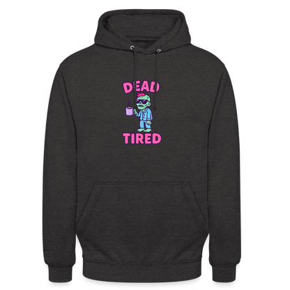 DEAD TIRED HOODIE - charcoal grey