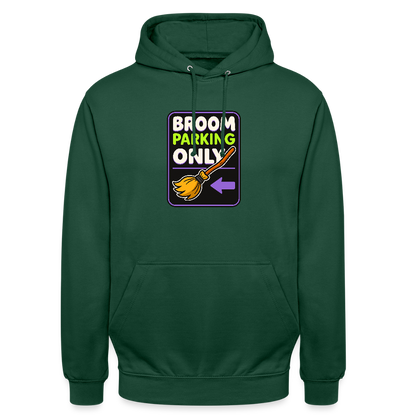 BROOM PARKING ONLY HOODIE - bottle green