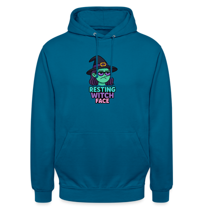 RESTING WITCH FACE HOODIE - deep sea blue 