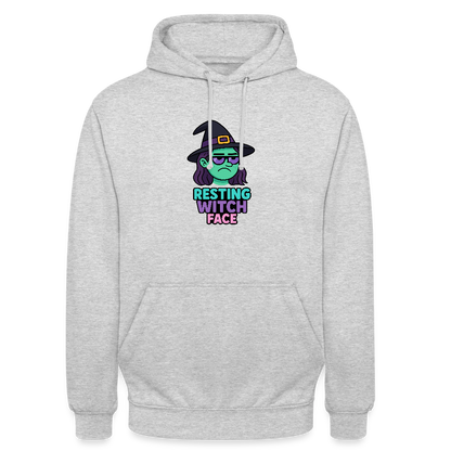 RESTING WITCH FACE HOODIE - light heather grey