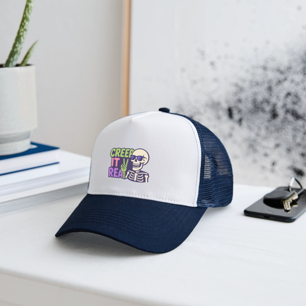 CREEP IT REAL CAP - white/navy