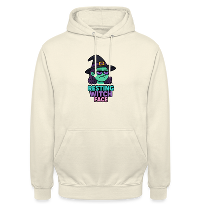 RESTING WITCH FACE HOODIE - vanilla