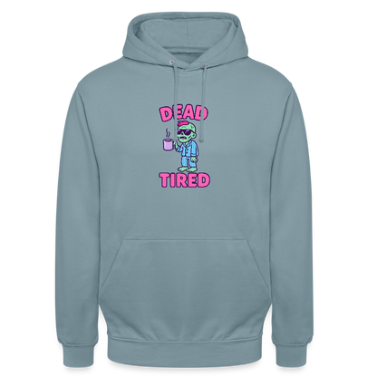 DEAD TIRED HOODIE - stonewash blue
