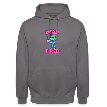 DEAD TIRED HOODIE - elephant grey